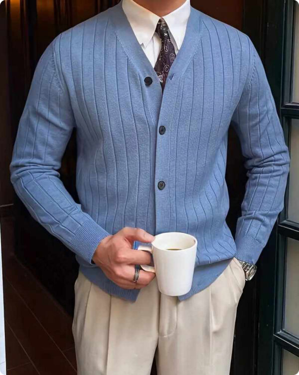 V Neck Button Up Cardigan