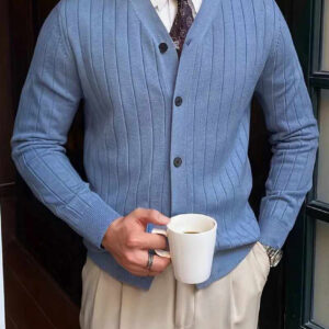 V Neck Button Up Cardigan